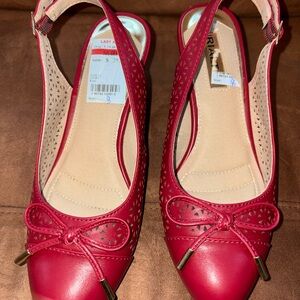 Rialto Women's Red Slingback Flats